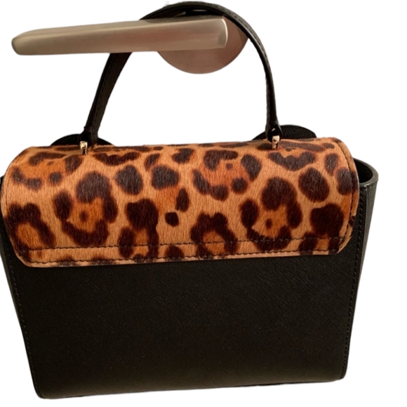 💕cute Kate spade cow leather leopard 3 way bag💖 - Picture 2 of 9